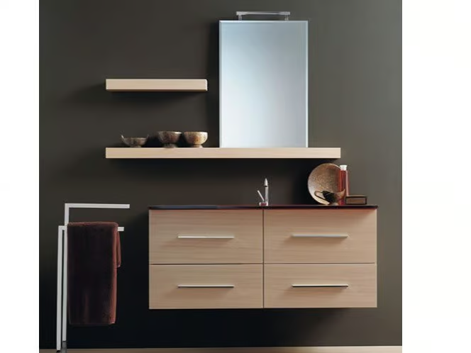 THAIS 22 - Wall-mounted vanity unit with drawers _ LASA IDEA